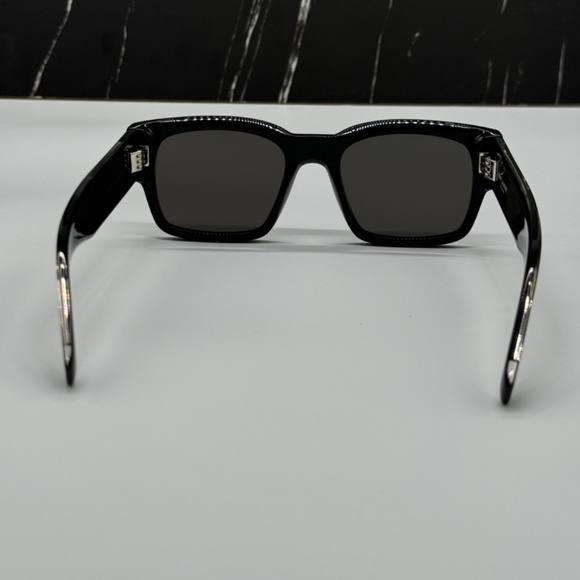NEW SL617 001 SAINT LAURENT SQUARE SL 617 001 BLACK UNISEX SUNGLASSES - Picture 7 of 11